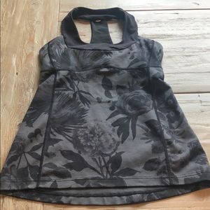 Lululemon floral tank top built in bra